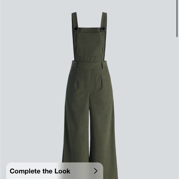 Cider Olive Green Wide Leg Jumpsuit - Picture 1 of 9